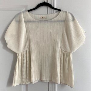 Madewell Flowy Cream Top